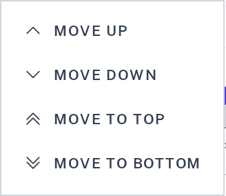 Chart order menu